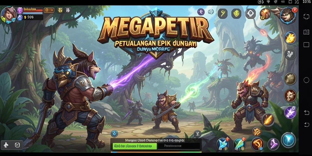 Tampilan gameplay seru di MEGAPETIR dengan grafis yang memukau.