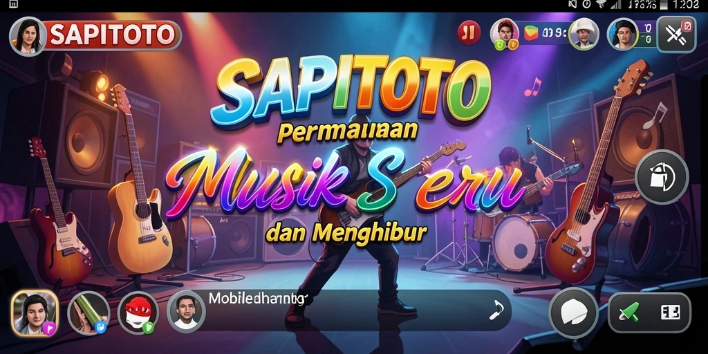 Tampilan gameplay SAPITOTO dengan banyak pilihan lagu menarik.