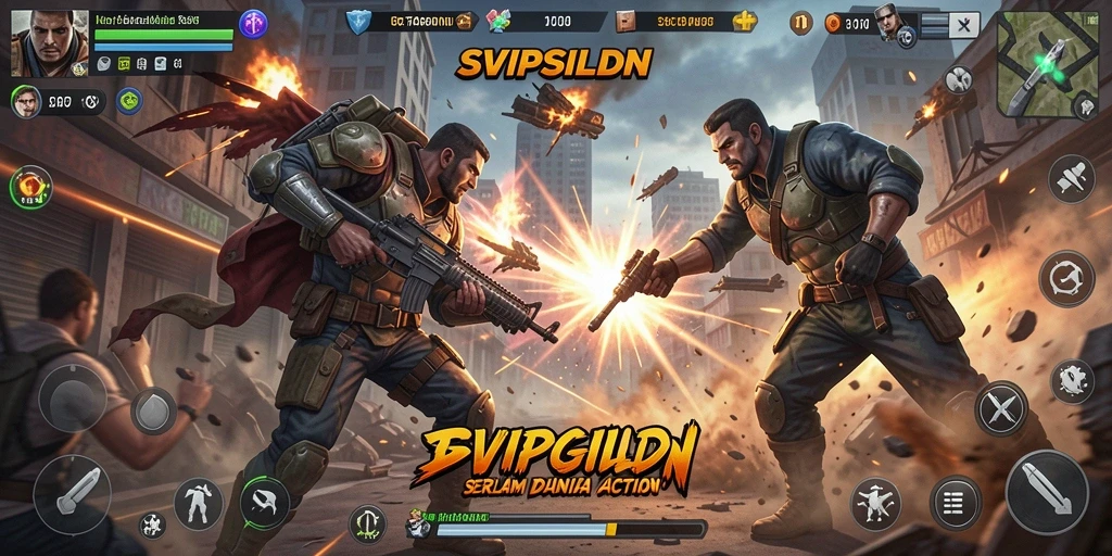 Tampilan gameplay SVIPSILDN yang intens dan seru.